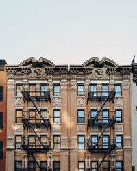 Low angle view of building against clear sky