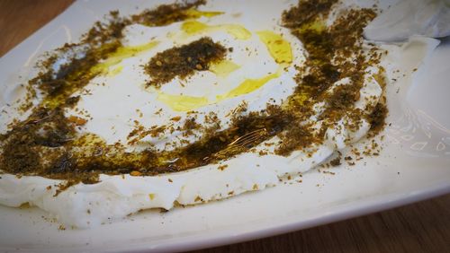 Close-up of bread in plate