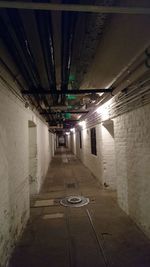 Empty corridor along walls