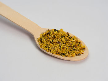 Directly above shot of fresh vegetables against white background