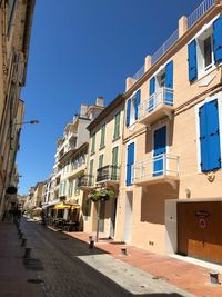 Low angle view of buildings against sky