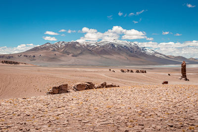 Scenic view of desert against sky