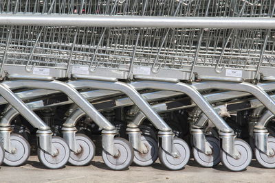 Close-up of shopping cart