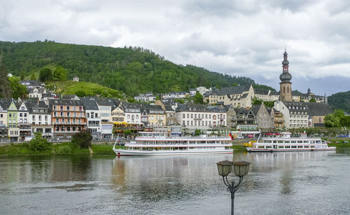 Scenery around cochem, a town at moselle river in rhineland-palatinate, germany, at summer time