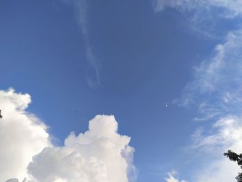 Low angle view of clouds in sky