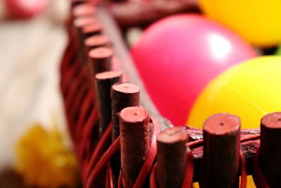 Close-up of balloons