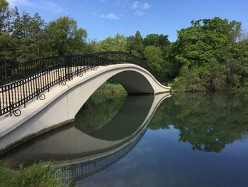 Bridge over river against sky