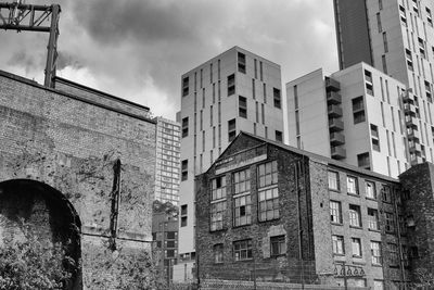 Low angle view of buildings against sky