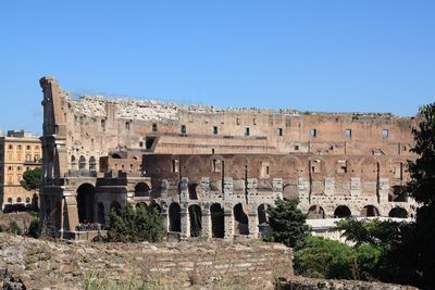 Low angle view of old ruins