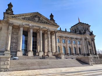 Low angle view of historical building