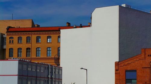 Low angle view of building against clear sky