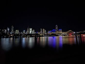 Illuminated city at night