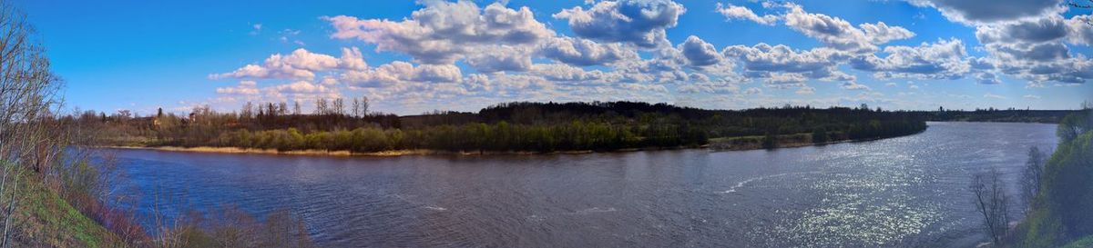 Panoramic view of lake against sky