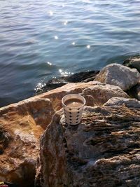 Rocks in sea