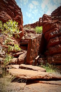 View of built structure against mountain range