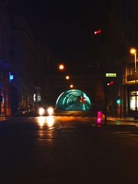 City street at night