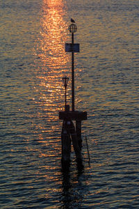 Water in sea during sunset