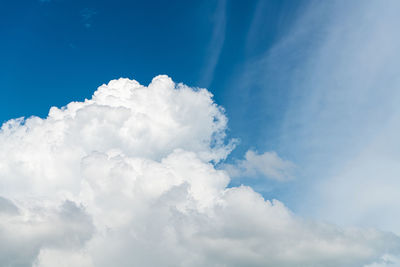 Low angle view of clouds in blue sky