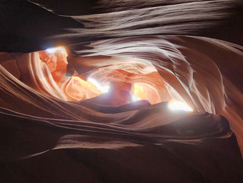 High angle view of light painting