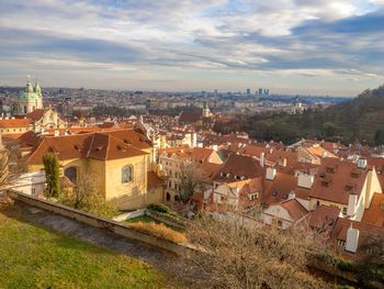 High angle view of cityscape