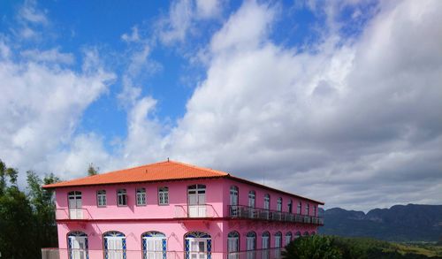 Low angle view of building against sky