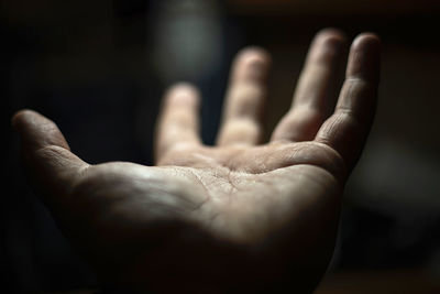 Close-up of human hand