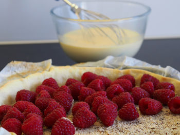 Bakery at home with red fruits