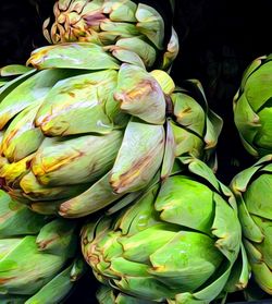 High angle view of vegetables for sale at market stall