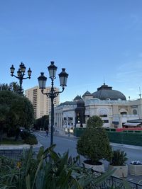 Buildings against blue sky