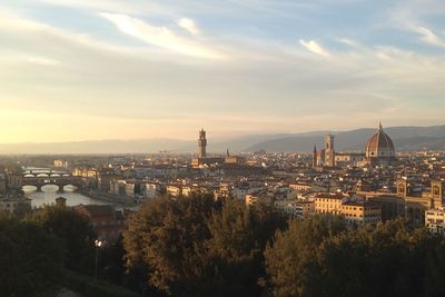 Cityscape at sunset