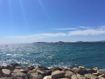 Scenic view of sea against sky