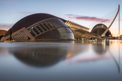Reflection of buildings in water
