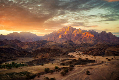 Mountains in the desert in saudi arabia taken in january 2022