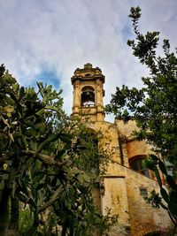 Low angle view of building against clear sky
