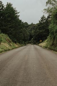 Road amidst trees against sky