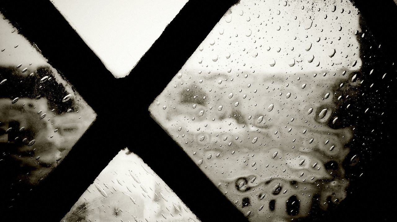 CLOSE-UP OF WET WINDOW