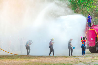 Group of people in field