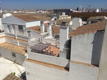 High angle view of buildings