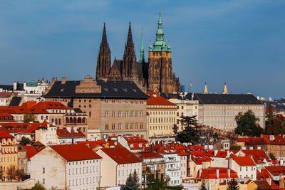 View o prague castle and townscape