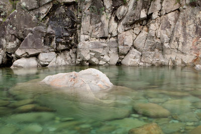 Rock formations in sea