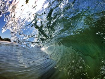 Waves flowing at sea