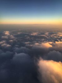 Aerial view of cloudscape