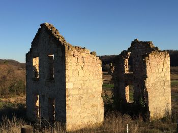 Old building against clear sky