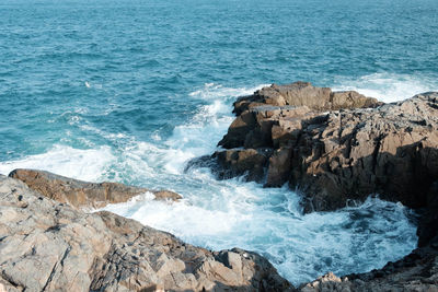 View of rocky coastline