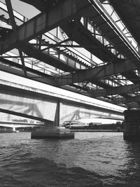 Low angle view of bridge over river