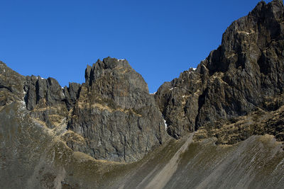 Impressive volcano mountain landscape in iceland, spring