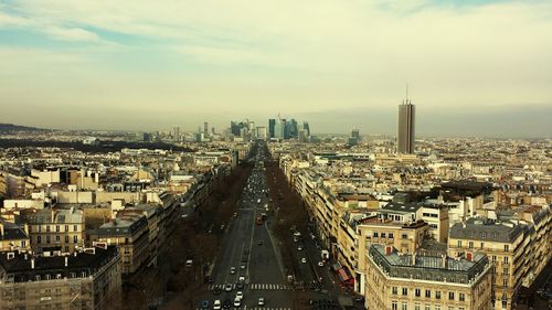 High angle view of paris 