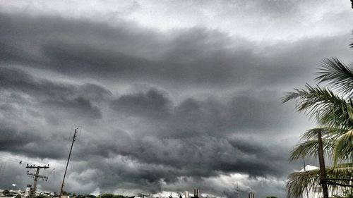 Low angle view of storm clouds in sky