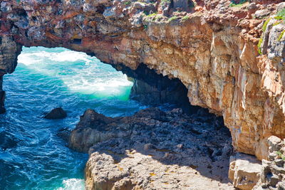 Rock formations in sea