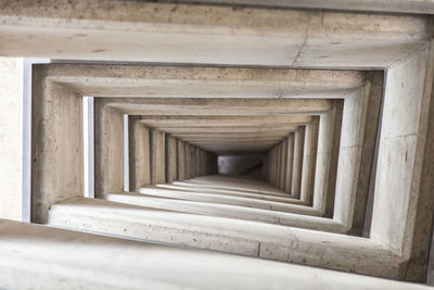Directly below shot of spiral staircase